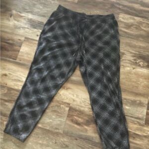 Maurices Black Plaid Pants